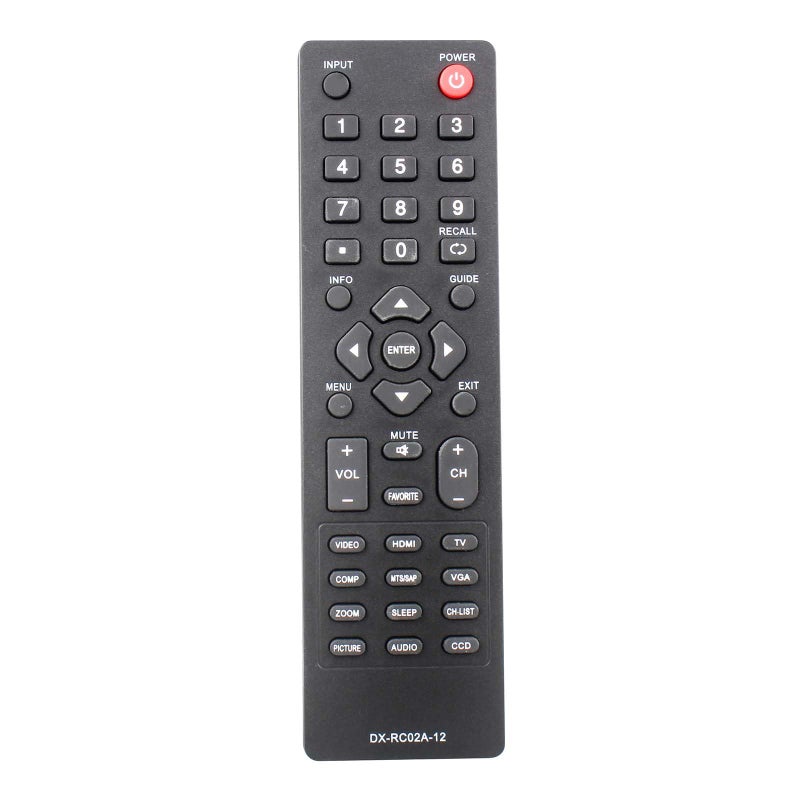 NKF DX-RC02A-12 Remote Control for Dynex TV Remote DX-L19-10A DX-L32-10A DX-RC02A-12 DX-26L100A13 DX-32L100A13 DX-37L130A11 - Image 1